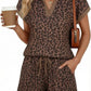 👖🌷LAST DAY SALE 50% OFF!!💥Women's Leopard Print Top & Drawstring Shorts Set