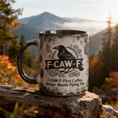 💥Limited Inventory Available 49% OFF!☕ F-CAW-F Coffee Mug – The First Coffee, Always Worth Flying For