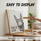 Funny Bathroom Wall Art - "Nice Ass" Donkey Print