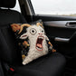 🐐Funny Screaming Goat Pillowcase - Short Plush Abstract Animal Print, Zipper Closure Home Party Decor