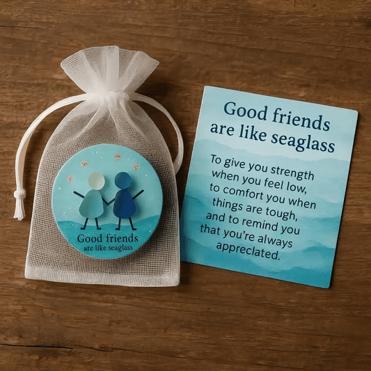 🎄Christmas Gift--🌊"Good Friends Are Like Seaglass" Keepsake Gift