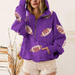 💕Hot sale 49% OFF💖Women's Game Day Football Sequin Zip Hoodie with Pocket