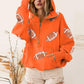 💕Hot sale 49% OFF💖Women's Game Day Football Sequin Zip Hoodie with Pocket