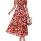 🌸 Ditsy Floral Square Neck Mini Dress | Stretch Smocked Bodice & Puff Sleeves 💐