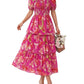 🌸 Ditsy Floral Square Neck Mini Dress | Stretch Smocked Bodice & Puff Sleeves 💐