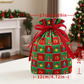 🍎Christmas Velvet Gift Bags, Drawstring Pouches with Handle, Xmas Santa Treat Sacks for Christmas Eve Apple, Candy & Small Gifts