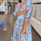 🔥2026 New Arrivals: 60% Off for a Limited Time!⏰Women’s Elegant Floral Drawstring Long Dress