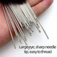 🧵34PCS Big Eye Steel Needles Set ✨Long & Thin Handmade Quilting & Sewing Needles Kit for DIY Sewing Projects