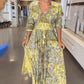 🔥2026 New Arrivals: 60% Off for a Limited Time!⏰Women’s Elegant Floral Drawstring Long Dress