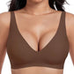 💃LAST DAY SPECIAL PRICE!!💃 Jelly Wireless Womens Comfortable Wireless Bras Push Up Bralettes Seamless Tshirts Bras Deep V Everyday Bras