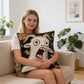 🐐Funny Screaming Goat Pillowcase - Short Plush Abstract Animal Print, Zipper Closure Home Party Decor