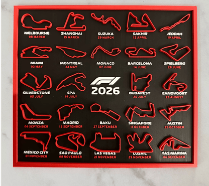 🔥Hot Sale 49% OFF-🏎️2026 Formula 1 Calendar F1 by NaughtyFrog MakerWorld