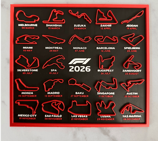 🔥Hot Sale 49% OFF-🏎️2026 Formula 1 Calendar F1 by NaughtyFrog MakerWorld