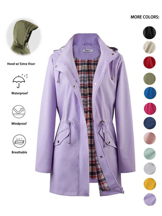 🔥Limited Hot Sale 50% OFF🎁🧥3-in-1 Plaid Waterproof Jacket for Women– Rain, Wind & Cold, All Covered