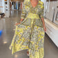 🔥2026 New Arrivals: 60% Off for a Limited Time!⏰Women’s Elegant Floral Drawstring Long Dress