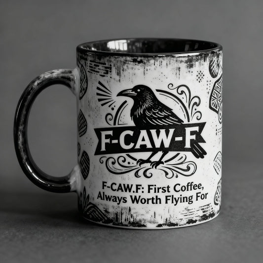 💥Limited Inventory Available 49% OFF!☕ F-CAW-F Coffee Mug – The First Coffee, Always Worth Flying For