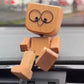 Handmade Charming Little Wooden Figure That Sways with 12PCS Magnetic Expressions