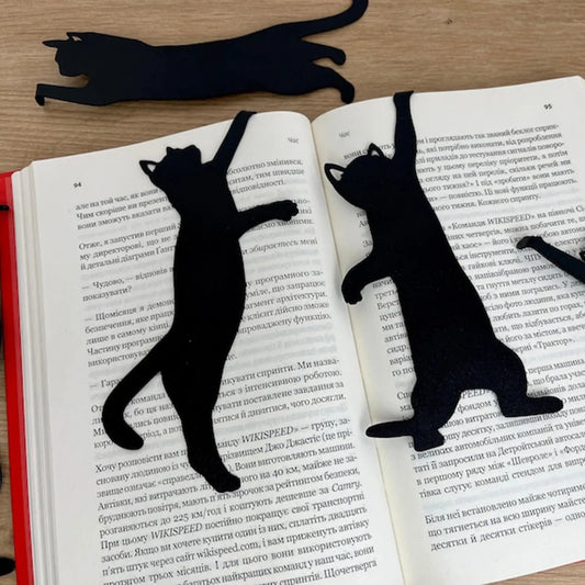 🔥Last Day 49% OFF - 🎄😹5Pcs Metal Cat bookmark