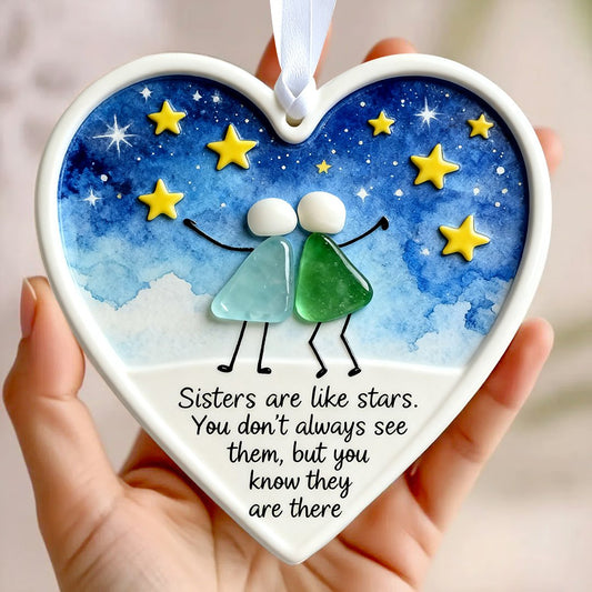 🌊LAST DAY 60% OFF - 👩🏻‍🤝‍👩🏻Sisterhood Sea Glass Friendship Decor