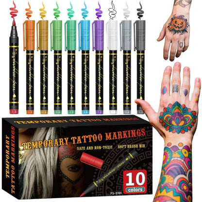 🔥LAST DAY 49% OFF -🎁🔥Temporary Tattoo Markers for Skin