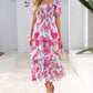 🌸 Ditsy Floral Square Neck Mini Dress | Stretch Smocked Bodice & Puff Sleeves 💐