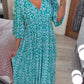 ⏳LAST DAY SALE ONLY￡13.99!!🌿💃Bohemian Casual Print V-Neck Waist Wrap Long Dress