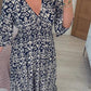 ⏳LAST DAY SALE ONLY￡13.99!!🌿💃Bohemian Casual Print V-Neck Waist Wrap Long Dress