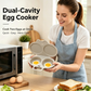 ⏰Last Day Special Price ￡6.99!!⏰🔥Microwave Egg Poacher – Dual-Cavity Steamer, Rapid Heating, Non-Stick PP – Ideal for Home, Office & Travel! 🔥