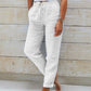 🌸LAST DAY SPECIAL PRICE: ￡11.99!!🌸Women's  Elastic Waist Cotton Linen Wide Leg Pants