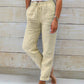 🌸New arrival 40% OFF!🏖️🌸Women's  Elastic Waist Cotton Linen Casual Pants