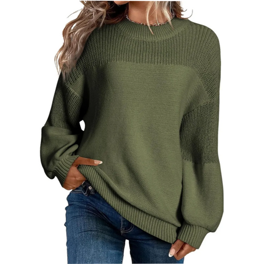🔥Limited Hot Sale 50% OFF🎁🧥 Women's Loose Fit Long Sleeve Knit Sweater