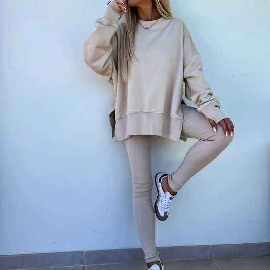 🔥Last Day Promotion 60% OFF🔥Women's Long Sleeve Printed Sweatshirt and Leggings 2-piece Set