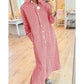 Women’s Loose Fit Plaid Long Shirt Dress
