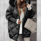 🎄Christmas Sale-Up to 50% OFF ❄️Women’s Winter Fashionable Mid-length Parka Coat with Knit Sleeves Patchwork