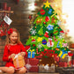 🎅Xmas Hot Sales - 50% OFF!🎄DIY Felt Christmas Tree for Kids – 32 Reusable Ornaments + Fairy Lights