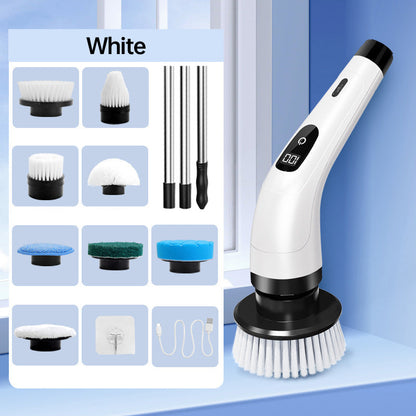 🔥CHRISTMAS HOT SALE - ONLY £12.99!!⚡🧽9-in-1 Electric Cleaning Brush🏠Multi-Purpose for Home