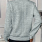 Women's Casual Half Zip Up Jacquard Design Sweatshirt