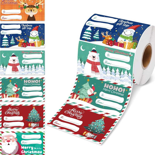 500PCS Christmas Self-Adhesive Present Labels