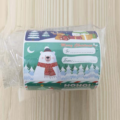 500PCS Christmas Self-Adhesive Present Labels