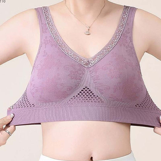 🏆 Last Day Special Price £9.99 ! 💐 Buy One Get One Free 🎁 🌸 Pure Cotton Buttonless Comfy Lifting Bra