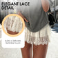 Chic Pleated Lace Trim Mini Skirt