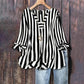 💥LAST DAY SALE 60% OFF⏰Women's Casual Striped V-Neck Tied Sleeve Top Versatile Blouse