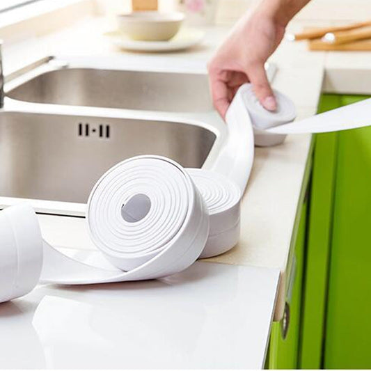 3-Pack White Waterproof Caulk Tape (9.6m Total) – Say Goodbye to Mouldy Gaps & Ugly Seals ✨