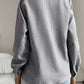 Women's Striped Ruffle Trim Button-Down Shirt