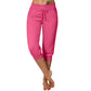 👖🌷LAST DAY SALE 50% OFF!!💥Drawstring Waist Cropped Sweatpants for Lounging