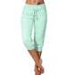 👖🌷LAST DAY SALE 50% OFF!!💥Drawstring Waist Cropped Sweatpants for Lounging