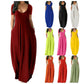 💃Spring Sale 50% OFF⏳Women's Round Neck Short Sleeve Casual Soft Fabric Long Dress