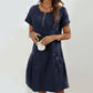 Spring Hot Sale 50% OFF!!🌿🌸Women's Half-Zip Button Pocket Dress