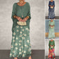 Elegant Round Neck Mesh Floral Layered Dress