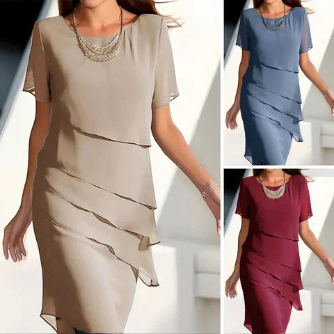🎁Mother's Day Special Sale 50% OFF!💐PLEATED CHIFFON DRESS